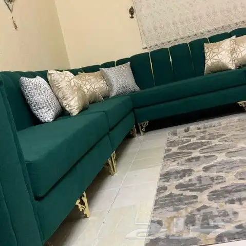 كنب متصل حرف U تفصيل حسب الطلب زوايه 32