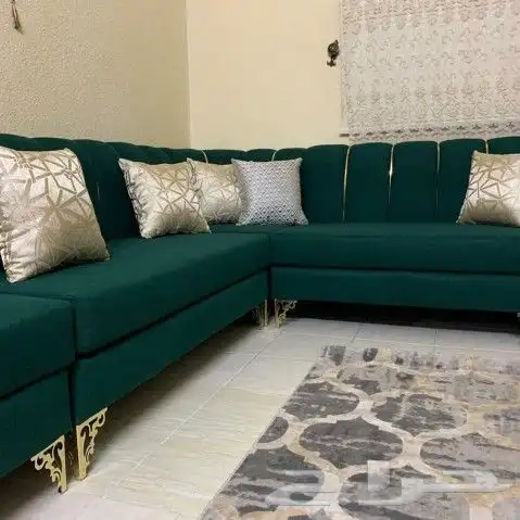 كنب متصل حرف U تفصيل حسب الطلب زوايه 34