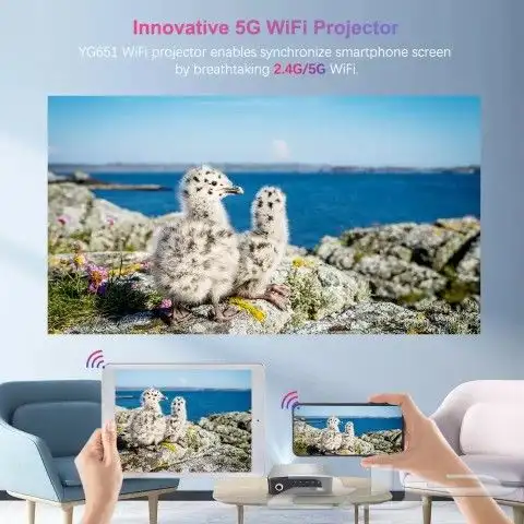 بروجكتر ذكي FHD 1080 اندرويد اخر اصدار 7000 شمعة بوضوح عالي 8