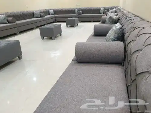 كنب متصل حرف U تفصيل حسب الطلب زوايه 10