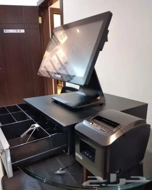 جهاز كاشير لمس يصلح ل مطعم  كوفي  بوفيه  مغسلة  حلاق  ملحمة 0