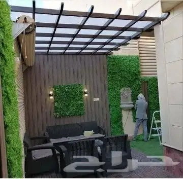 مضلات  سواتر عشب صناعي تنسيق حدايق برجولا 4