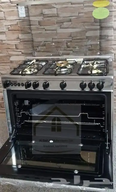 فرن غاز 5 عيون مقاس 90x60 3