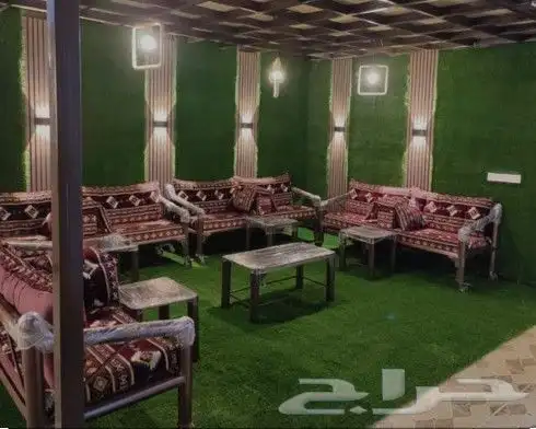 كرسي حديد كويتي ماصوره مع طاوله خدمه 2