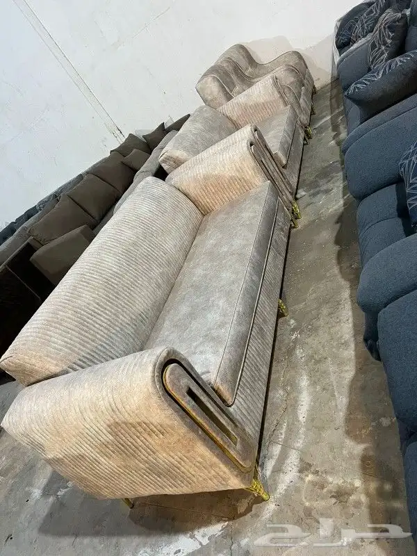 كنب جديد جاهز حرف ال و7نفر بأسعار مناسبة شامل التوصيل 20