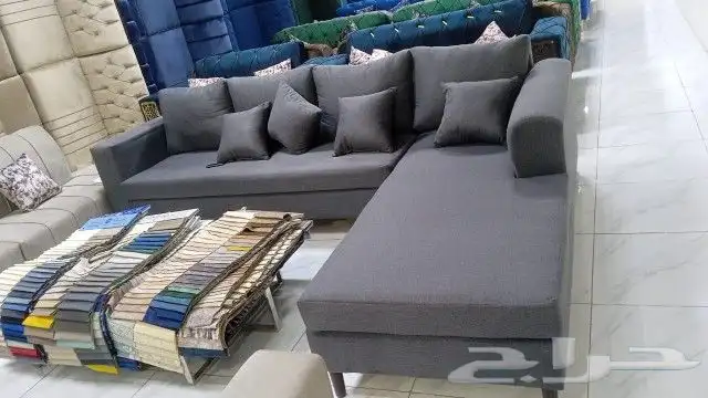 كنب جديد جاهز حرف ال و7نفر بأسعار مناسبة شامل التوصيل 7