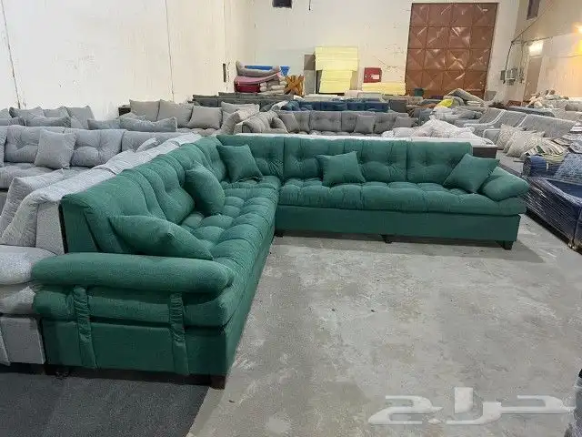 كنب جديد جاهز حرف ال و7نفر بأسعار مناسبة شامل التوصيل 22