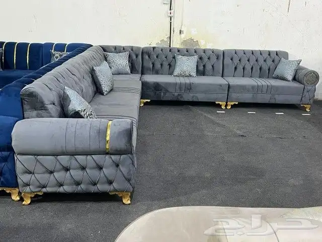 كنب جديد جاهز حرف ال و7نفر بأسعار مناسبة شامل التوصيل 24