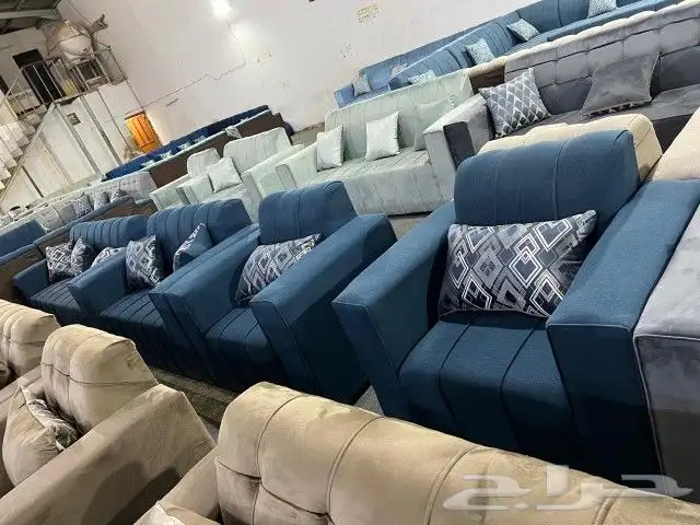 كنب جديد جاهز حرف ال و7نفر بأسعار مناسبة شامل التوصيل 17