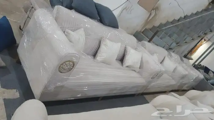 كنب جديد جاهز حرف ال و7نفر بأسعار مناسبة شامل التوصيل 37