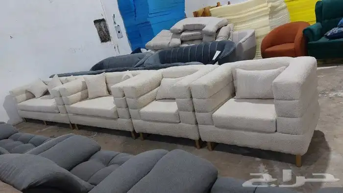 كنب جديد جاهز حرف ال و7نفر بأسعار مناسبة شامل التوصيل 4