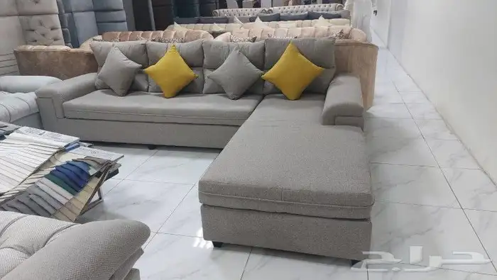 كنب جديد جاهز حرف ال و7نفر بأسعار مناسبة شامل التوصيل 0