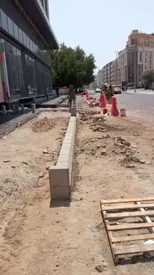 انتر لوك وأرصفه و تشجير و أعمال المسطحات 1