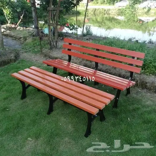 مقاعد خشبية سلة المهملات صناديق النفايات طاولات الحدائق 0