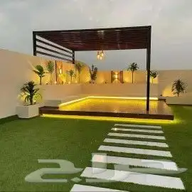 تنسيق حدائق جده ومكه جالست عشب صناعي خشب باركيه شلالات نواف 3