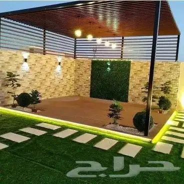 تنسيق حدائق جده ومكه جالست عشب صناعي خشب باركيه شلالات نواف 4