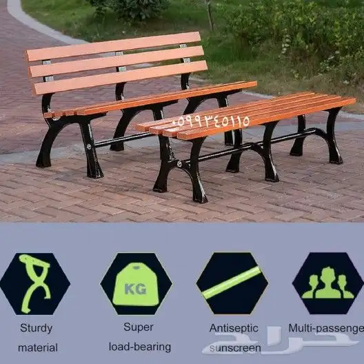 كرسي بنش دسك زبالة براميل طاولة مدارس حاوية خشب وحديد معالج 9