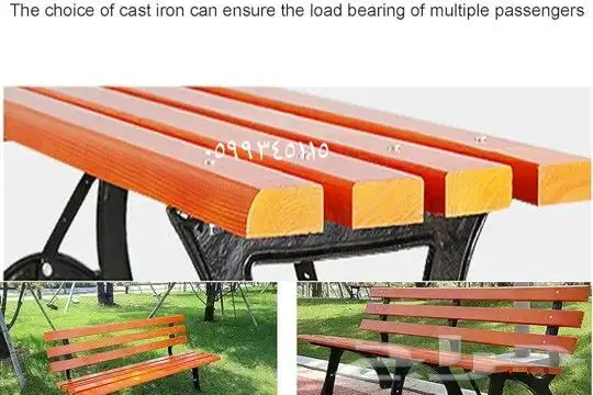 كرسي بنش دسك زبالة براميل طاولة مدارس حاوية خشب وحديد معالج 0