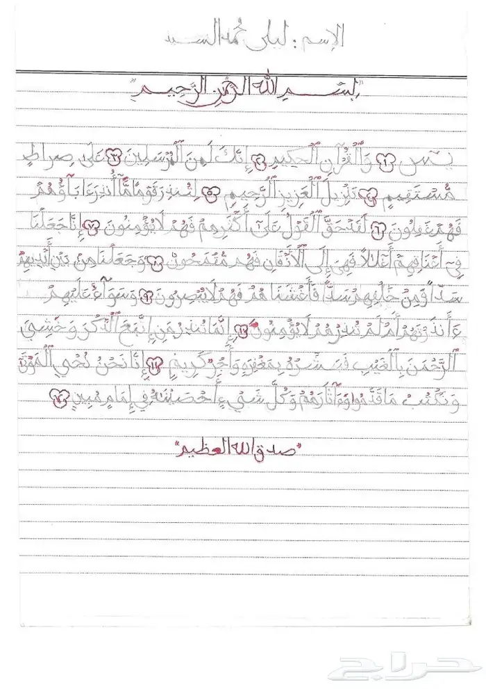 معلم أول لغة عربية ومحسن خطوط 6