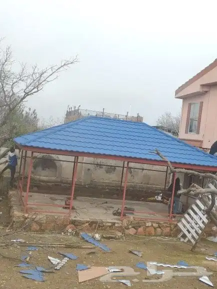 قرميد معدني مع العوازل وقرميد فخار اقل تكلفه مع جوده عاليه 8