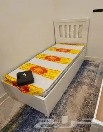 متوفر لدينا   سرير خشب نفر واحد مقاس 90 190  سرير نفر ونص مق 4