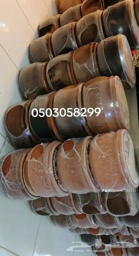 فخاريات كاسات فخار شاي قدور ازيار مراكن شجر حوض زراعي 12