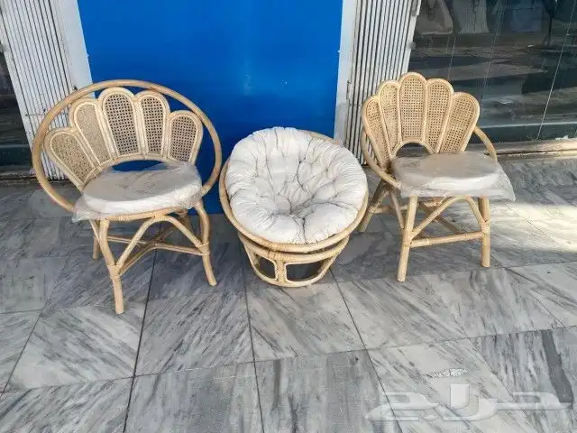 جلسات خيزران كراسي وطاولات 5