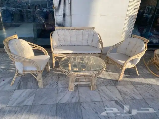 جلسات خيزران كراسي وطاولات 4