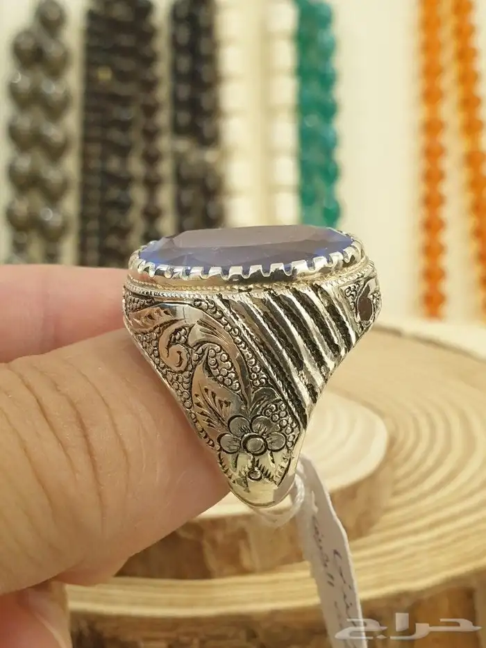 خاتم توباز لندني صياغة الشريف 7