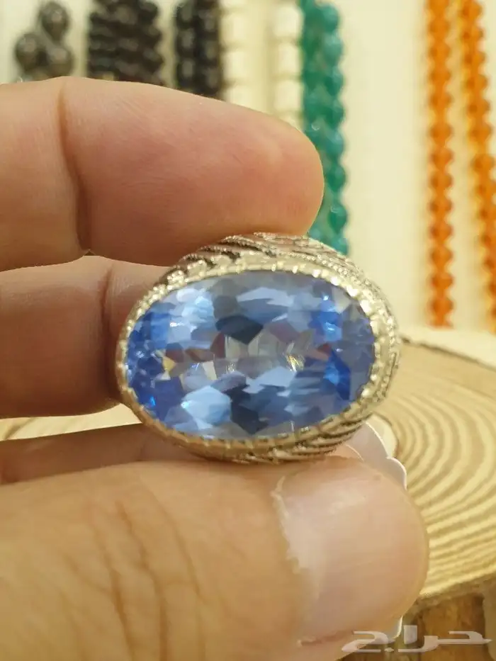 خاتم توباز لندني صياغة الشريف 8