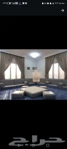 تفصيل كنب وستائر وجلسات ارضيه حسب وتنجيد جميع المديلات 6