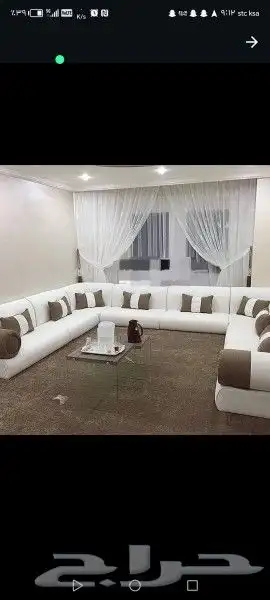 تفصيل كنب وستائر وجلسات ارضيه حسب وتنجيد جميع المديلات 7