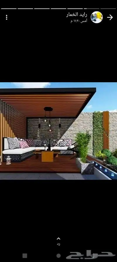 مضلا   سواتر  برجولات  عشب   بديل خشب   تنسبق حدايق 8