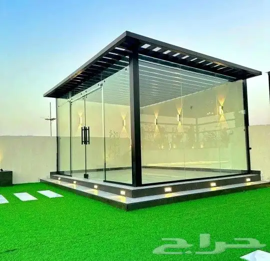 زجاج سكريت  واجهات محلات  شور قاطع زجاج ابواب زجاج غرف زجاجي 7