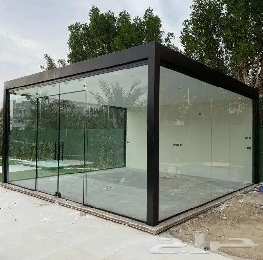 زجاج سكريت  واجهات محلات  شور قاطع زجاج ابواب زجاج غرف زجاجي 9