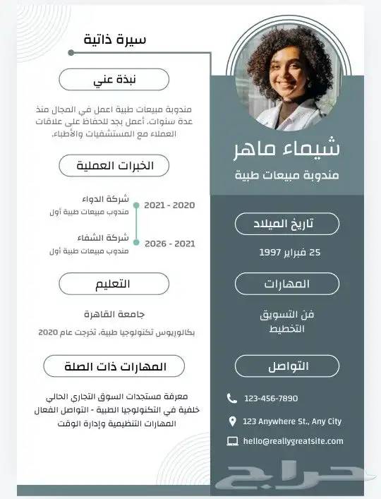 تصميم سيرة ذاتية 0