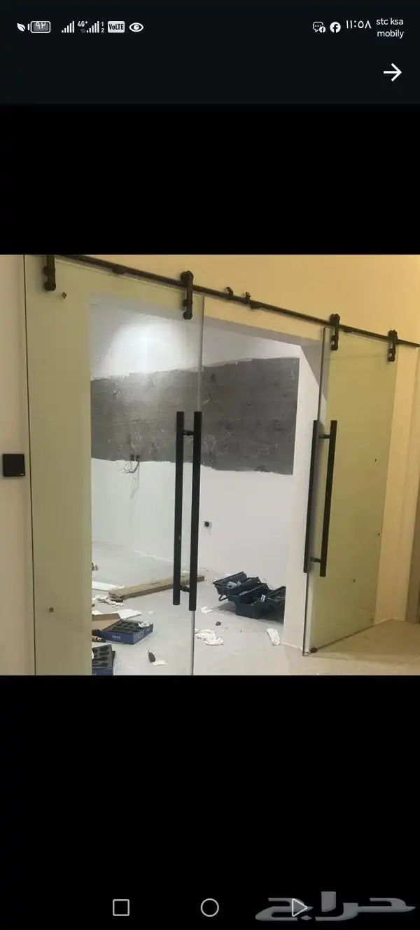 زجاج سكريت  واجهات محلات  شور قاطع زجاج ابواب زجاج غرف زجاجي 4