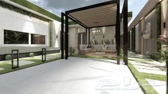 تصميم حدائق منزلية بجلسات خارجية مميزة 2