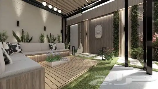 تصميم حدائق منزلية بجلسات خارجية مميزة 3