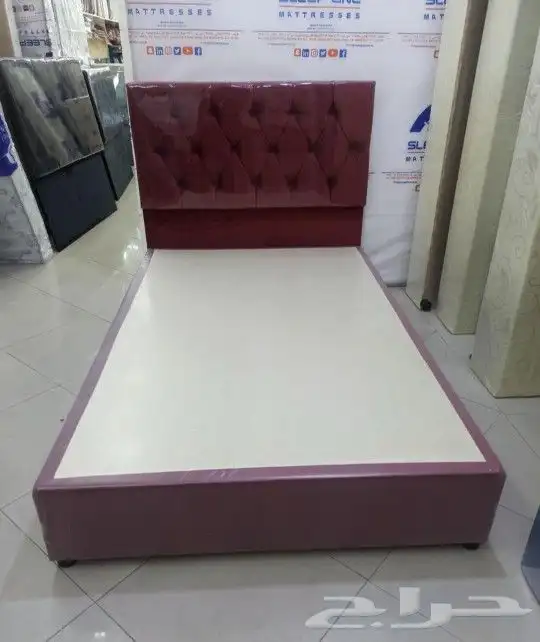 سرير خشب نفر ونص جديد مقاس 120 190 عرض خاااص 3