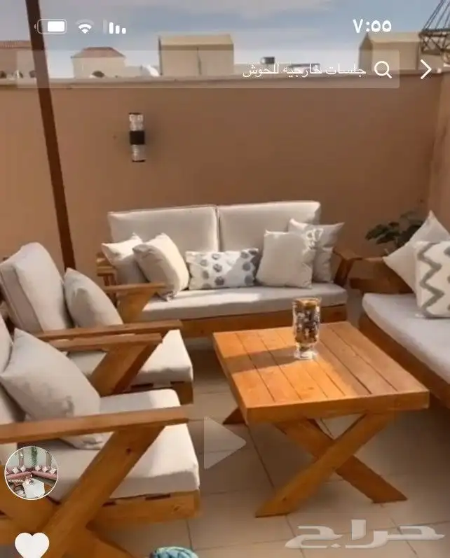 جلسات الخارجي خشب 7اشخاص يوجدتفصيل على حسب طلب رقم 4