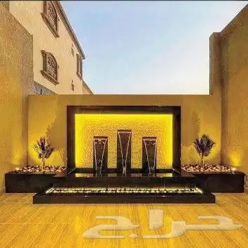 تنسيق حدائق جده ومكه جالست شلالات عشب_جداري خشب_بركية_إضاءات 0