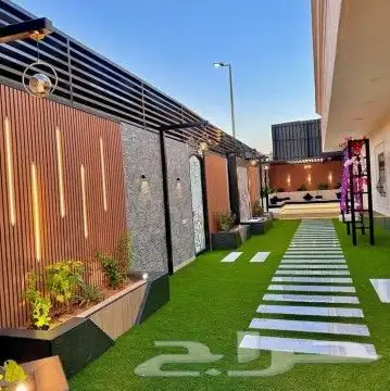 تنسيق حدائق جده ومكه جالست شلالات عشب_جداري خشب_بركية_إضاءات 1