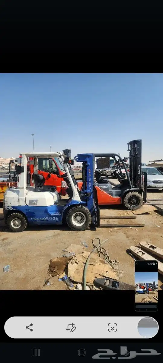 تاجير رافعات شوكيه وكرينات ونش للايجار فوركلفت بوبكات 0