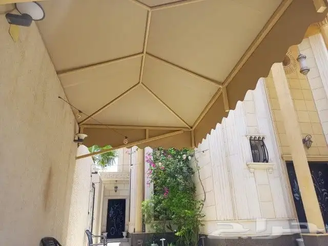 تركيب مظلات قماش بى فى سي 1