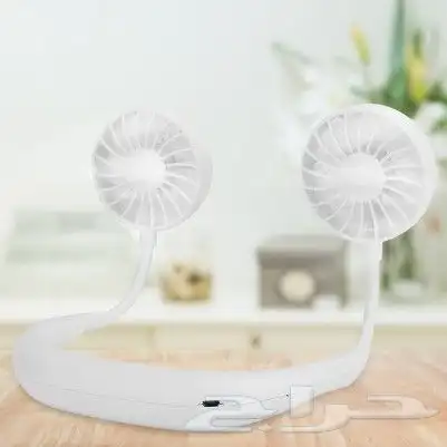 مروحة رقبة بلاستيكية قابلة لإعادة الشحن عبر USB 4