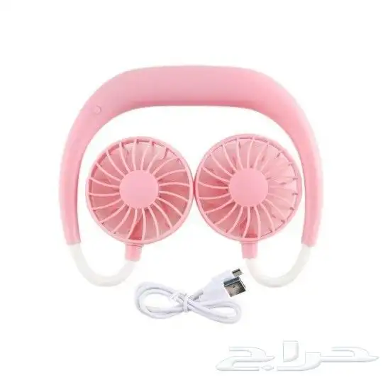 مروحة رقبة بلاستيكية قابلة لإعادة الشحن عبر USB 0