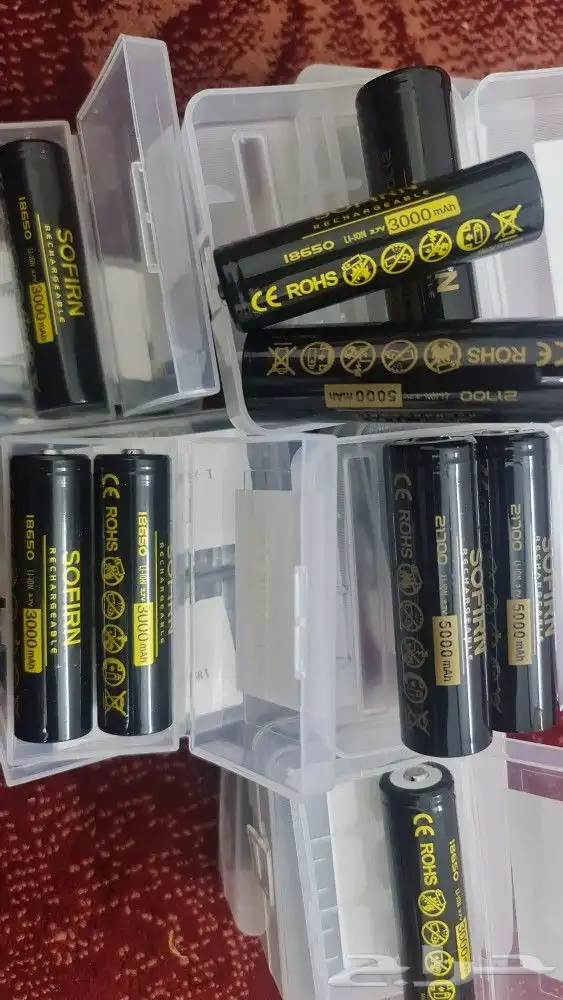 بطاريات ليثيوم اصلي 18650 3000 و 5000 21700 mAh و 800mAh 9