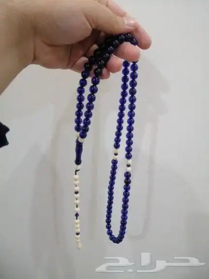 سبحة كهرمان لون نيلي (جديدة) حبة كبيرة. 0
