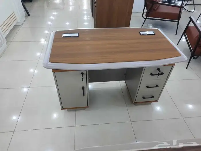 مكتب حديد مكتب خشب أشكال جديده 3